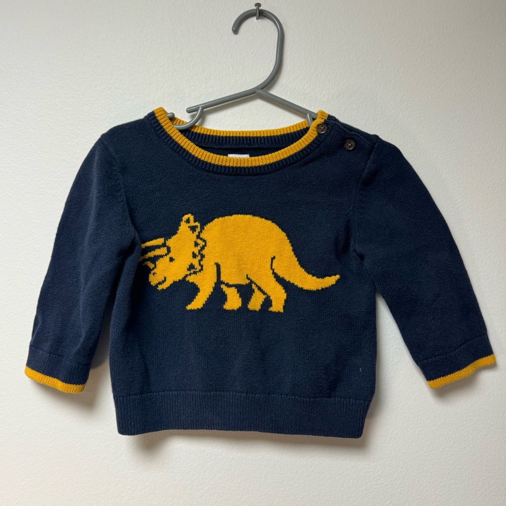 Vintage Baby Gap Triceratops sweater 6-12 months.